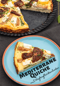 Mediterrane Quiche mit Haferflockenboden Pinterestpost