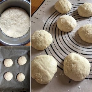 Formen Brioche Burger Buns Teiglinge