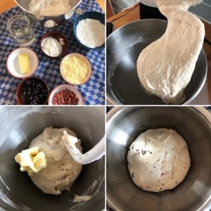 Zubereitungsschritte Käse-Speck-Oliven-Brot