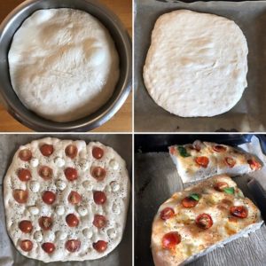 Zubereitung Focaccia Tomate Mozzarella