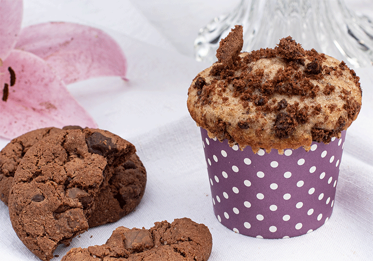 Schokoladen-Cookie-Muffins - Küchenmomente