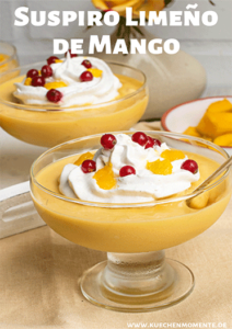 Karameel-Dessert aus Lima mit Mango