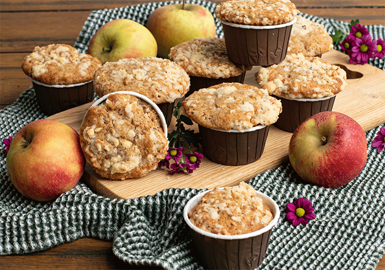Apfel-Muffins mit Nuss-Streuseln - Küchenmomente
