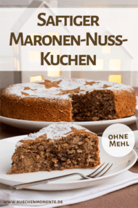 Saftiger Maronenkuchen mit Nuss und Schokolade