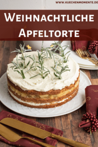 Apfeltorte im Winterlook Pinterestpost