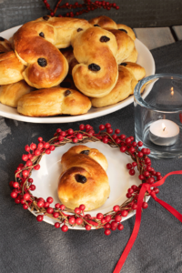 Schwedische Lussekatter Safran-Hefeteig-Gebäck