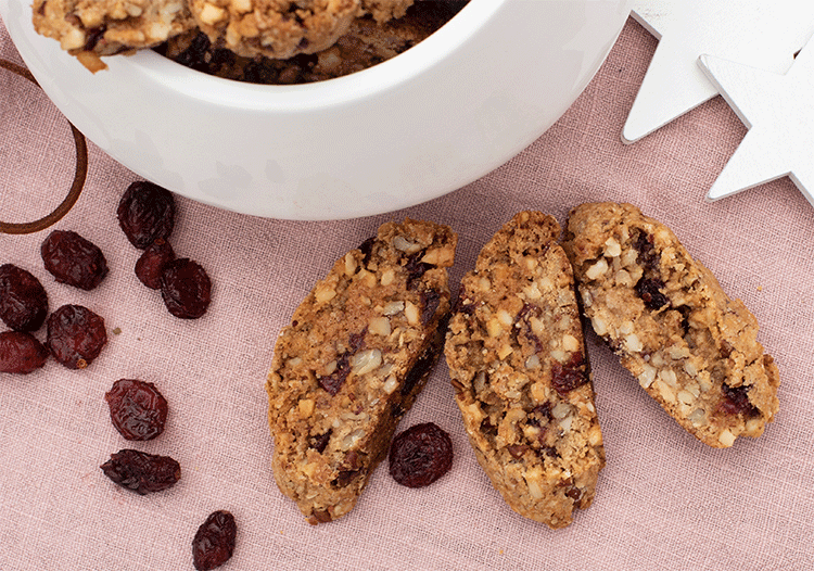 Winter Cantuccini mit weihnachtlichen Zutaten