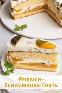 Pfirsich Schaumkuss Torte Pinterestpost