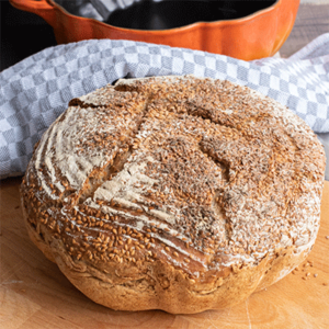 Topfbrot no knead Emmermehl