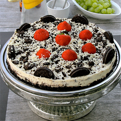 Erdbeer Oreo Frischkäse-Torte