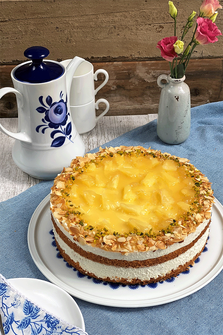 Sommerliche Ananas-Mascarpone-Torte - Küchenmomente