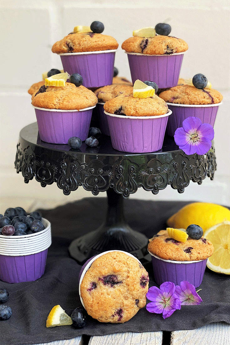Blaubeer-Muffins mit Zitrone