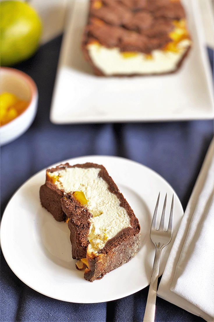 Anschnitt Russischer Zupfkuchen mit Mango