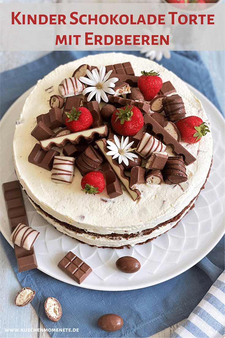 Kinder Schokolade Erdbeer Torte Pinterestpost