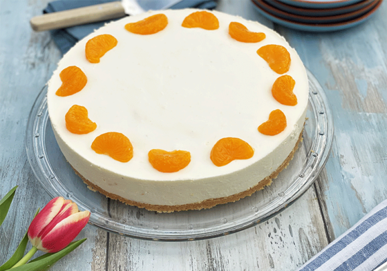 Frischkäsetorte mit Mandarinen Rezept Frischkäsetorte Backen Torten ...