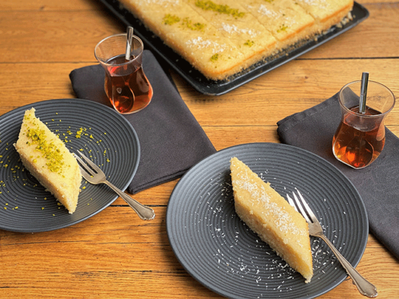 Revani tatlisi Grießkuchen vom Blech