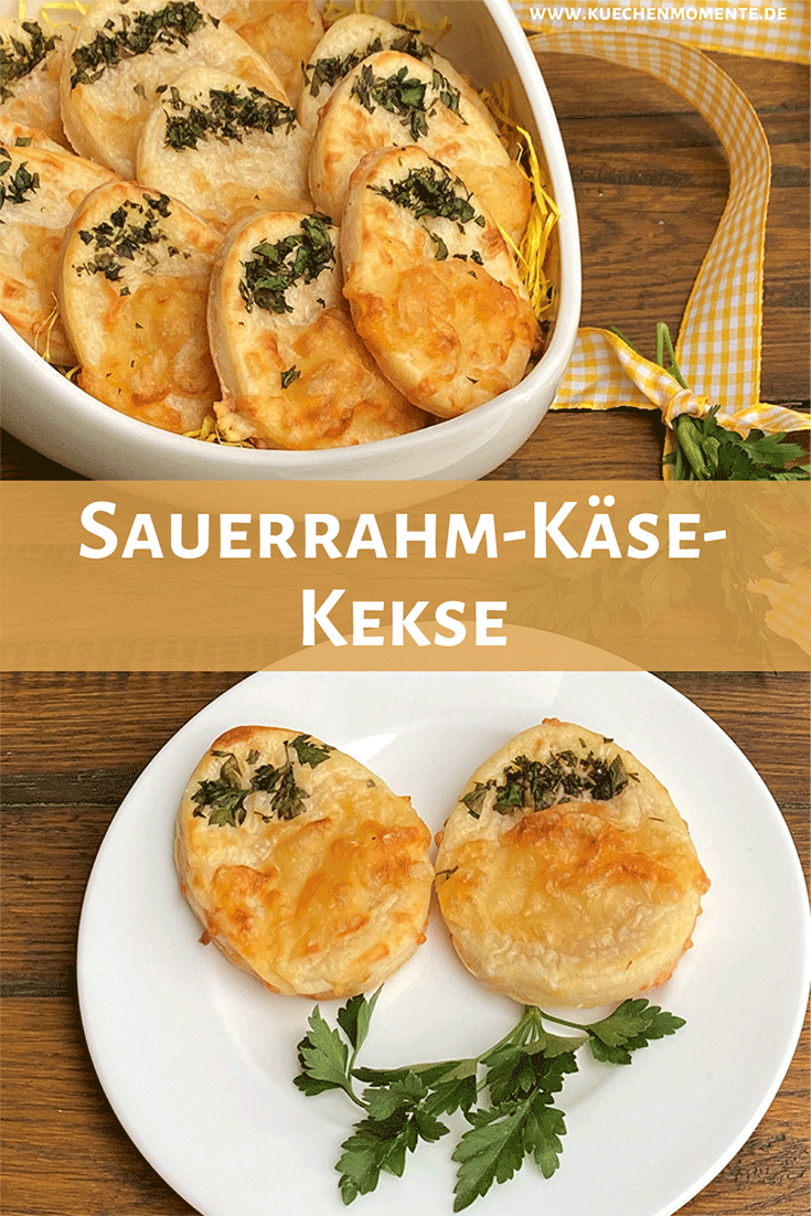 Herzhafte Kekse mit Käse als Snack