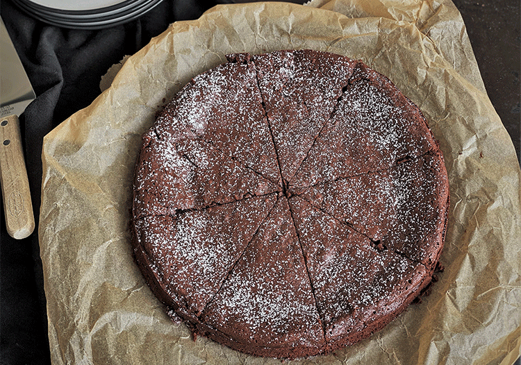 französischer Schokoladebkuchen saftig