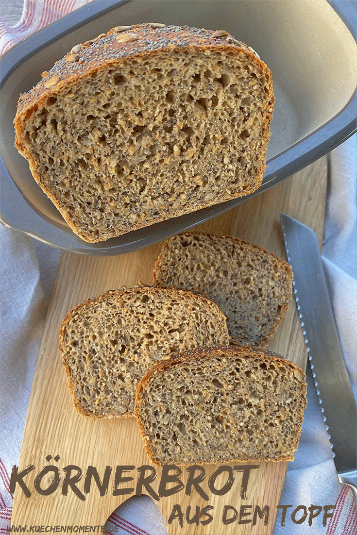 Topfbrot mit Körnern Pinterestpost