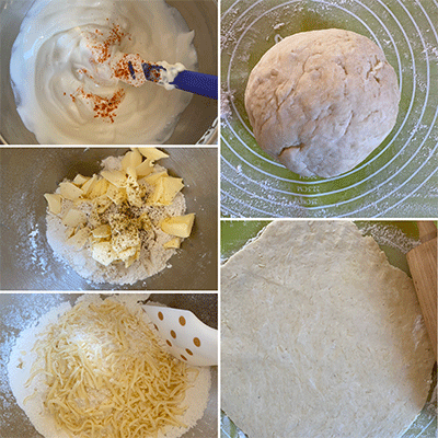 Zubereitungsschritte Sauerrahm-Kekse mit Käse