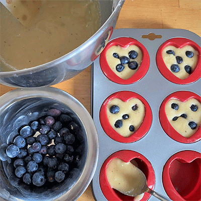 Zubereitung Blaubeer Financiers