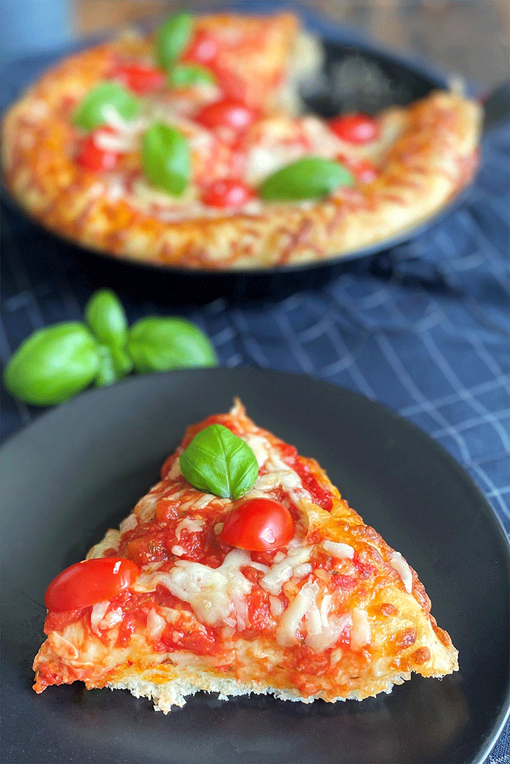 Anschnitt Pfannenpizza