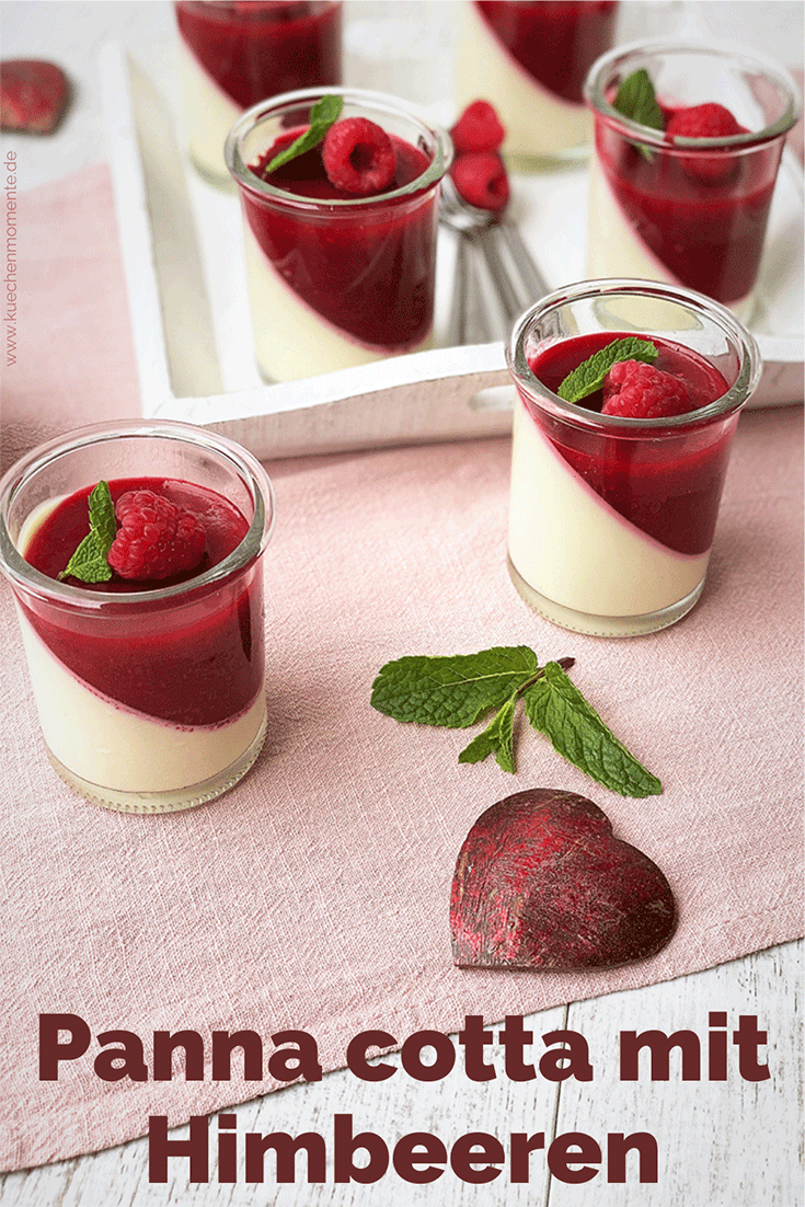 Panna cotta mit Himbeeren - Küchenmomente