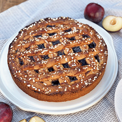 Westfälischer Gitterkuchen mit Pflumenmus