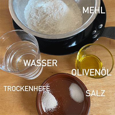 Zutaten Pfannenpizza