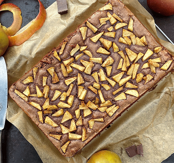 Brownies mit Apfel-Topping