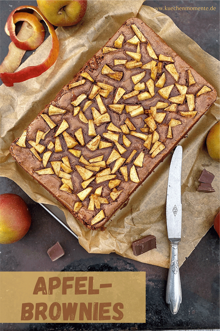 Apfel-Brownies Pinterestpost