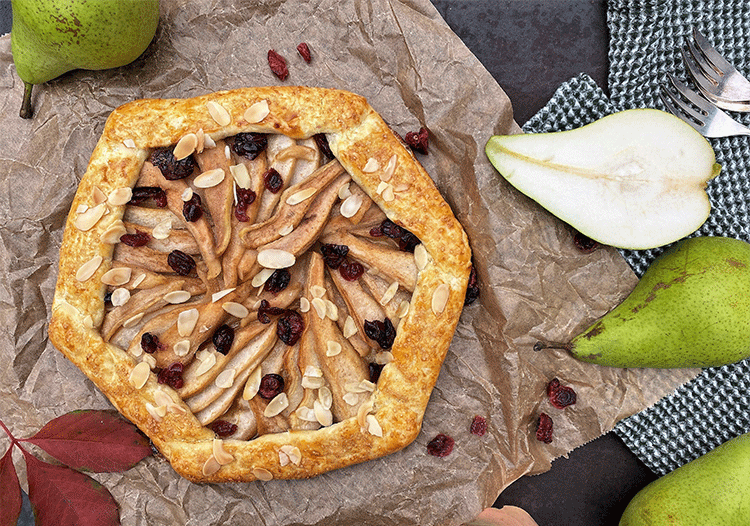 Birnen-Galette mit Cranberrys - Küchenmomente