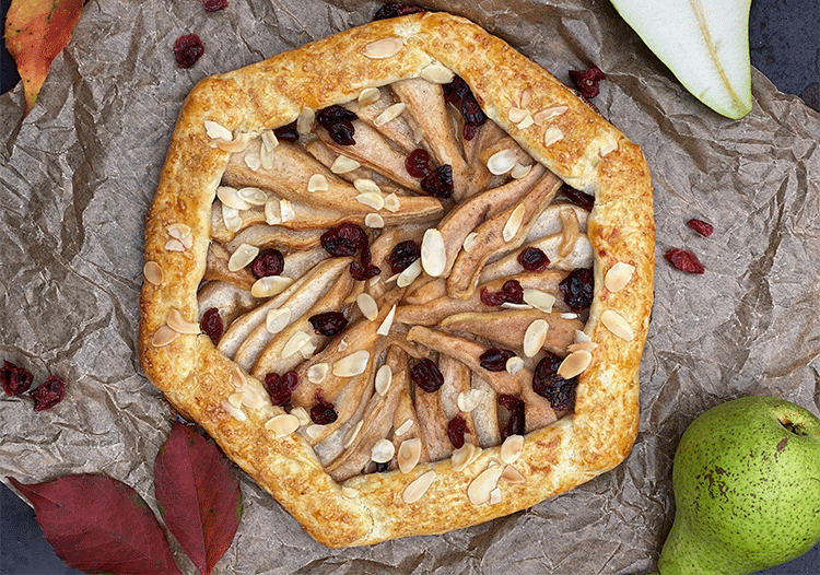 Herbstliche Birnen-Galette
