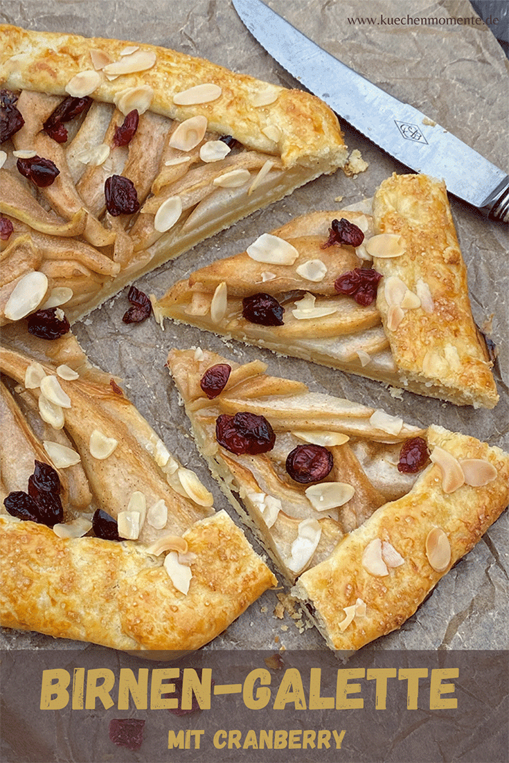 Galette mit Birnen Pinterestpost