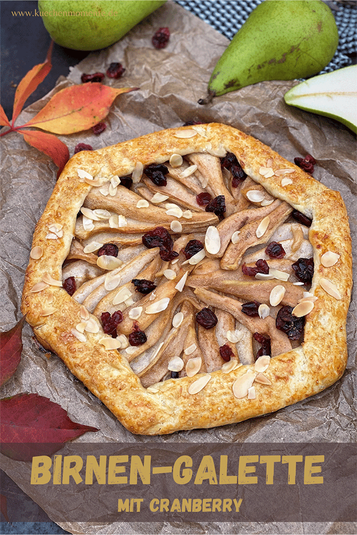 Birnen-Galette mit Cranberry