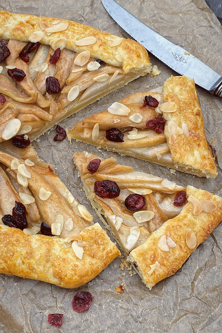 Anschnitt Birnen-Galette