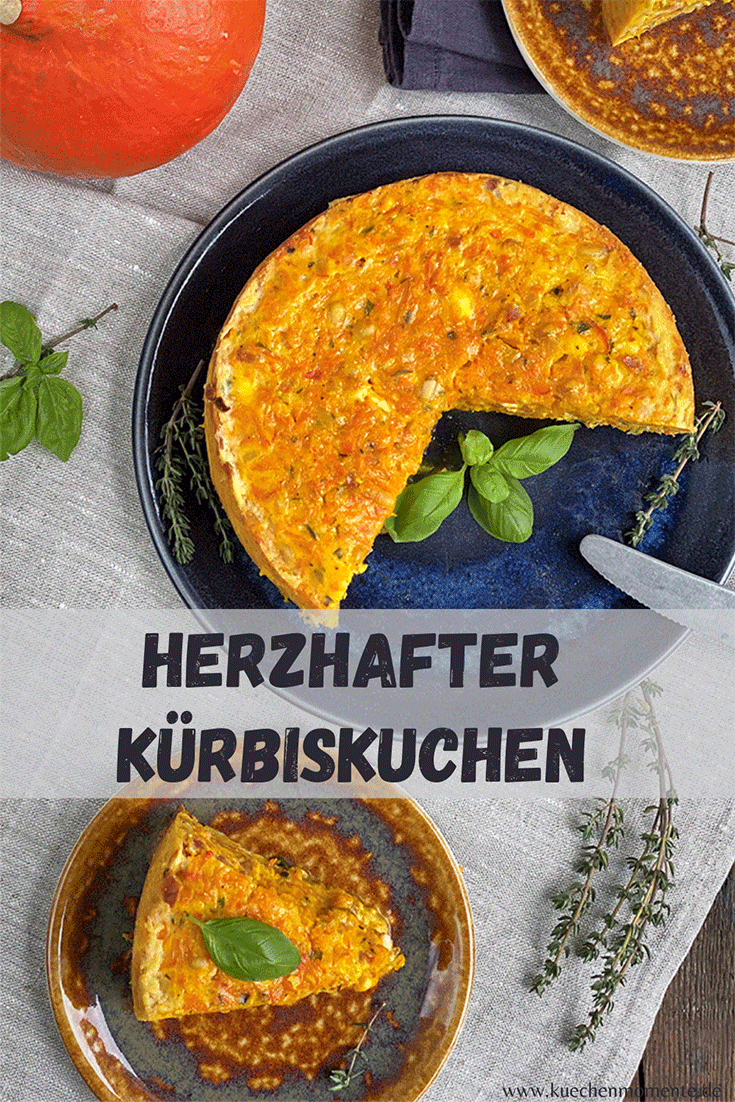 Herzhafter Kürbiskuchen Pinterestpost