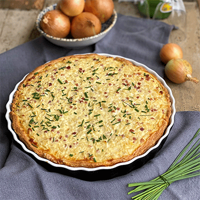 Zwiebelkuchen ohne Hefe
