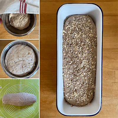 Zubereitungsschritte Vollkorn-Walnuss-Brot
