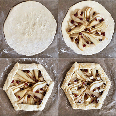 Zubereitungsschritte Birnen-Galette