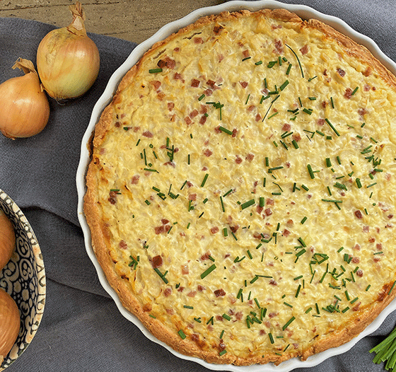 Zwiebelkuchen mit Quark-Öl-Teig