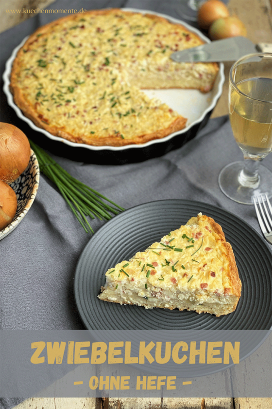 Zwiebelkuchen ohne Hefe - Küchenmomente