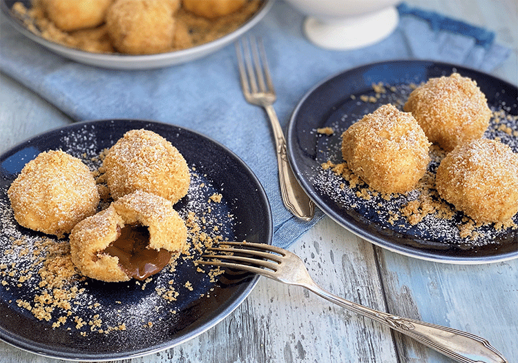 Quarkknödel mit Nougatfüllung - Küchenmomente