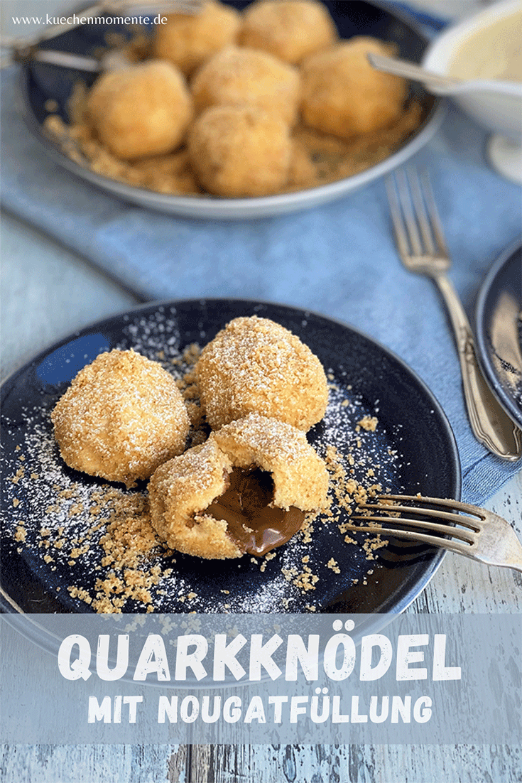 Topfenknödel mit Nougat