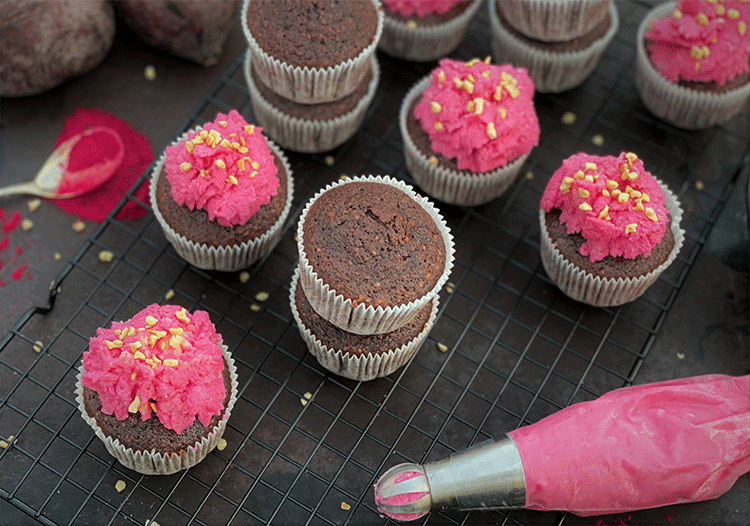 Rote Bete Schoko Cupcakes