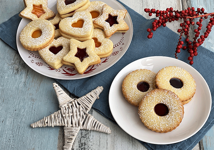 Hildabrötchen Spitzbuben Weihnachtsplätzchen