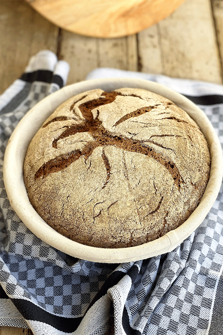 Roggen-Weizenbrot mit Sauerteig - Küchenmomente