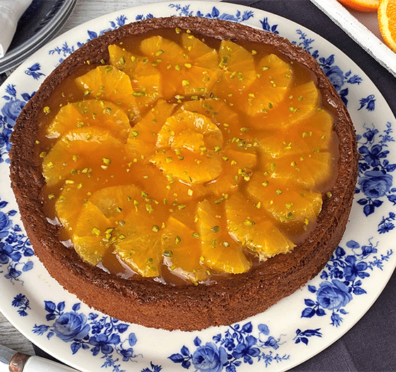 Saftiger Orangenkuchen mit Polenta