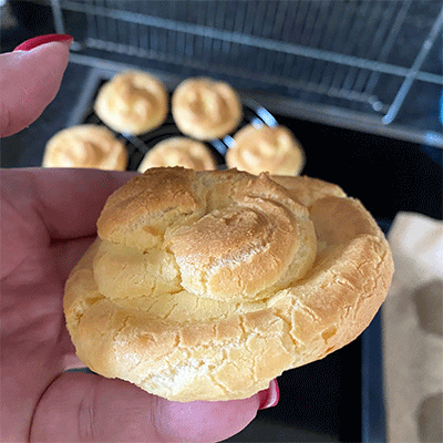 Brandteig zusammengefallen