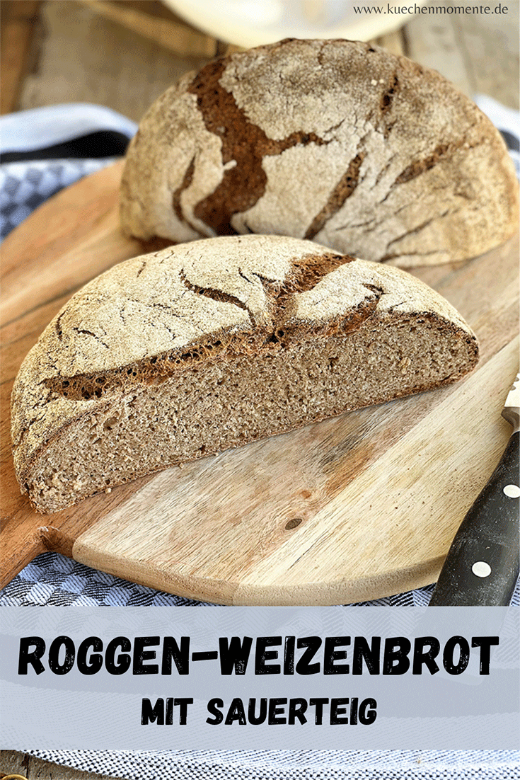 Roggen-Weizenbrot Pinterestpost